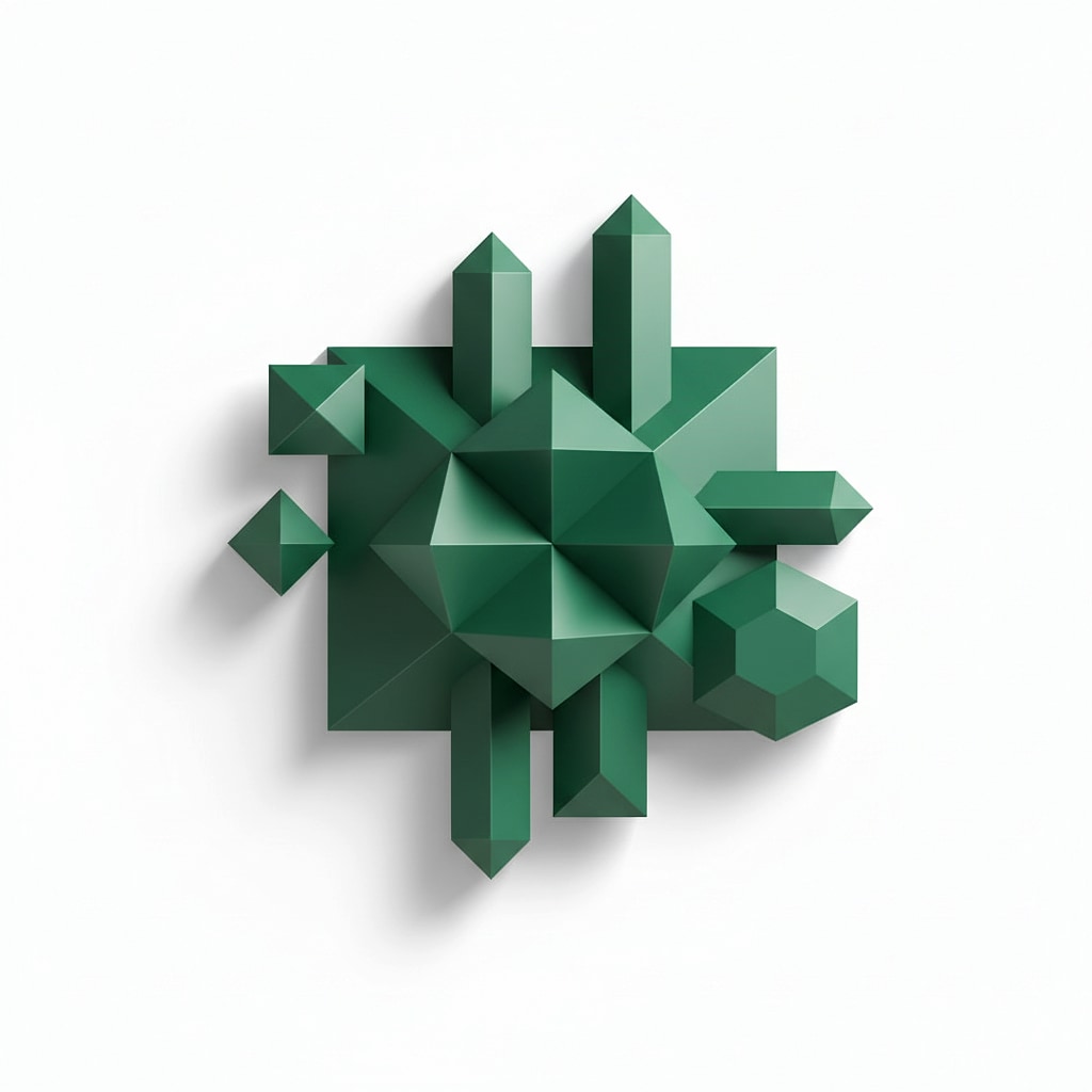 Abstract Emerald Shapes